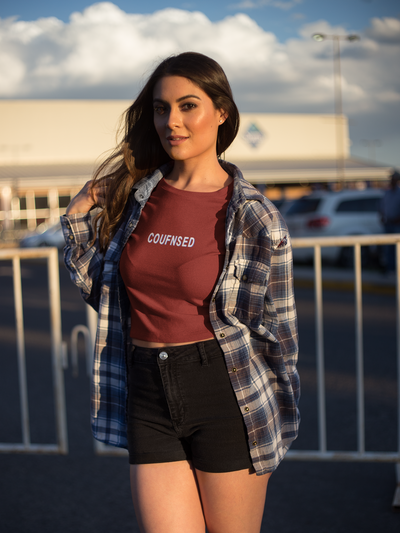 Counfuse Minimals Women Crop Top- FunkyTeesClub