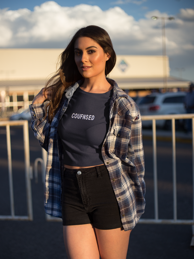 Counfuse Minimals Women Crop Top- FunkyTeesClub