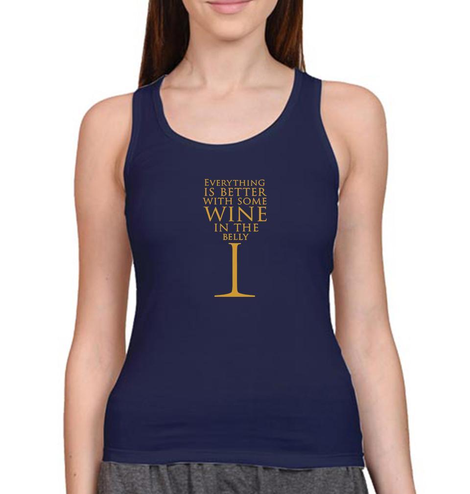 GOT Game Of Thrones Wine In The Belly Women Tank Top-FunkyTeesClub - FunkyTeesClub