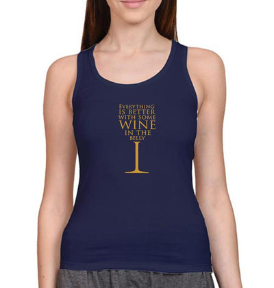 GOT Game Of Thrones Wine In The Belly Women Tank Top-FunkyTeesClub - FunkyTeesClub