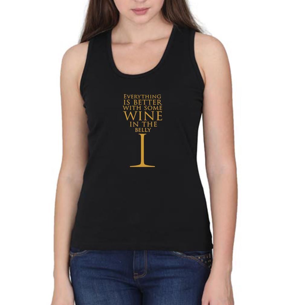 GOT Game Of Thrones Wine In The Belly Women Tank Top-FunkyTeesClub - FunkyTeesClub