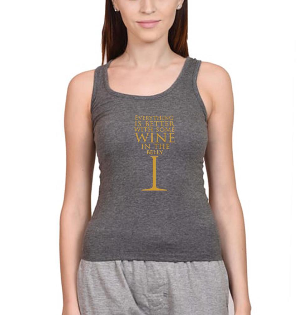 GOT Game Of Thrones Wine In The Belly Women Tank Top-FunkyTeesClub - FunkyTeesClub