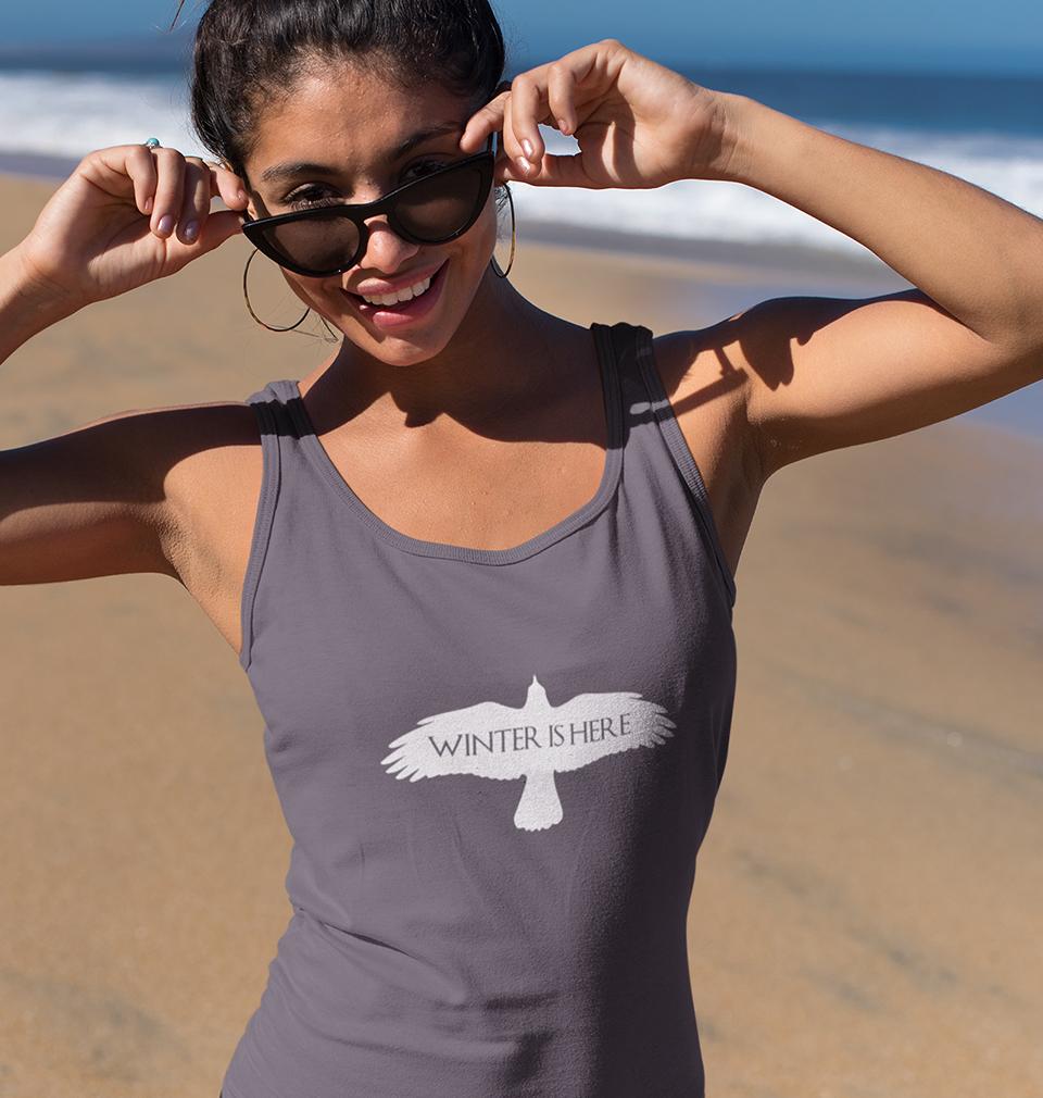 GOT Game Of Thrones Winter Is Here Women Tank Top-FunkyTeesClub - FunkyTeesClub