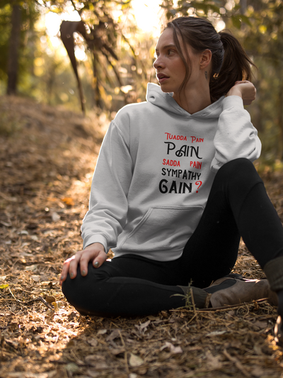 Pain Gain Desi Hoodies for Women-FunkyTeesClub