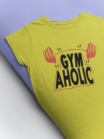 Gymaholic Pub And Beer Women Half Sleeves T-shirt- FunkyTeesClub - Funky Tees Club
