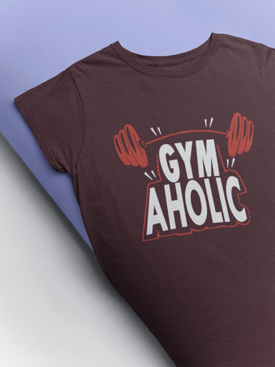 Gymaholic Pub And Beer Women Half Sleeves T-shirt- FunkyTeesClub - Funky Tees Club