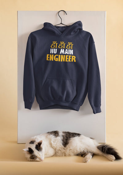 Ha Ha Hu Main Engineering Hoodies for Women-FunkyTeesClub - Funky Tees Club