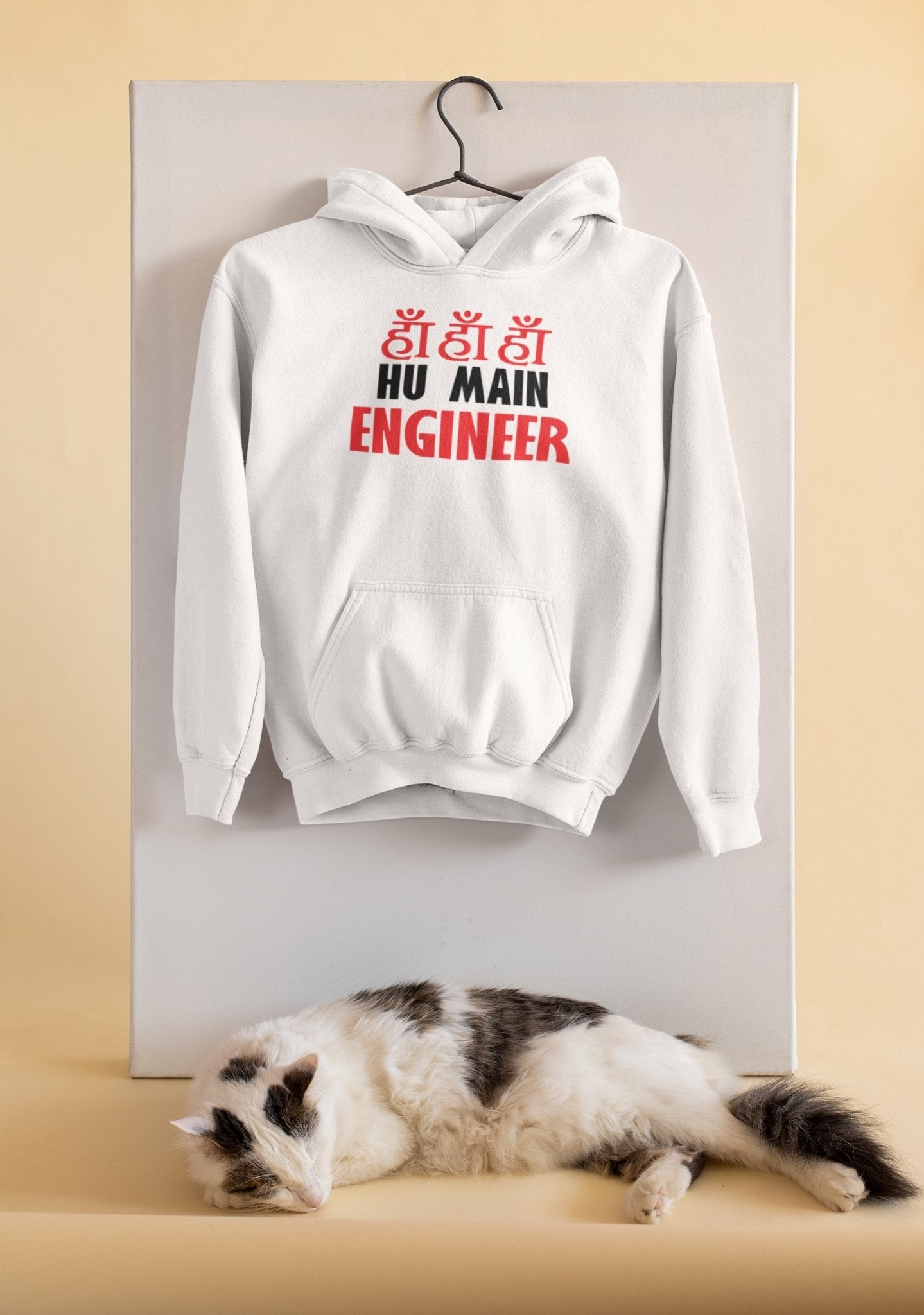 Ha Ha Hu Main Engineering Hoodies for Women-FunkyTeesClub - Funky Tees Club