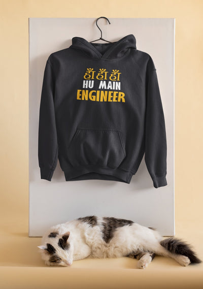 Ha Ha Hu Main Engineering Hoodies for Women-FunkyTeesClub - Funky Tees Club