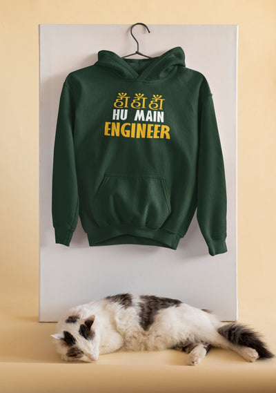 Ha Ha Hu Main Engineering Hoodies for Women-FunkyTeesClub - Funky Tees Club