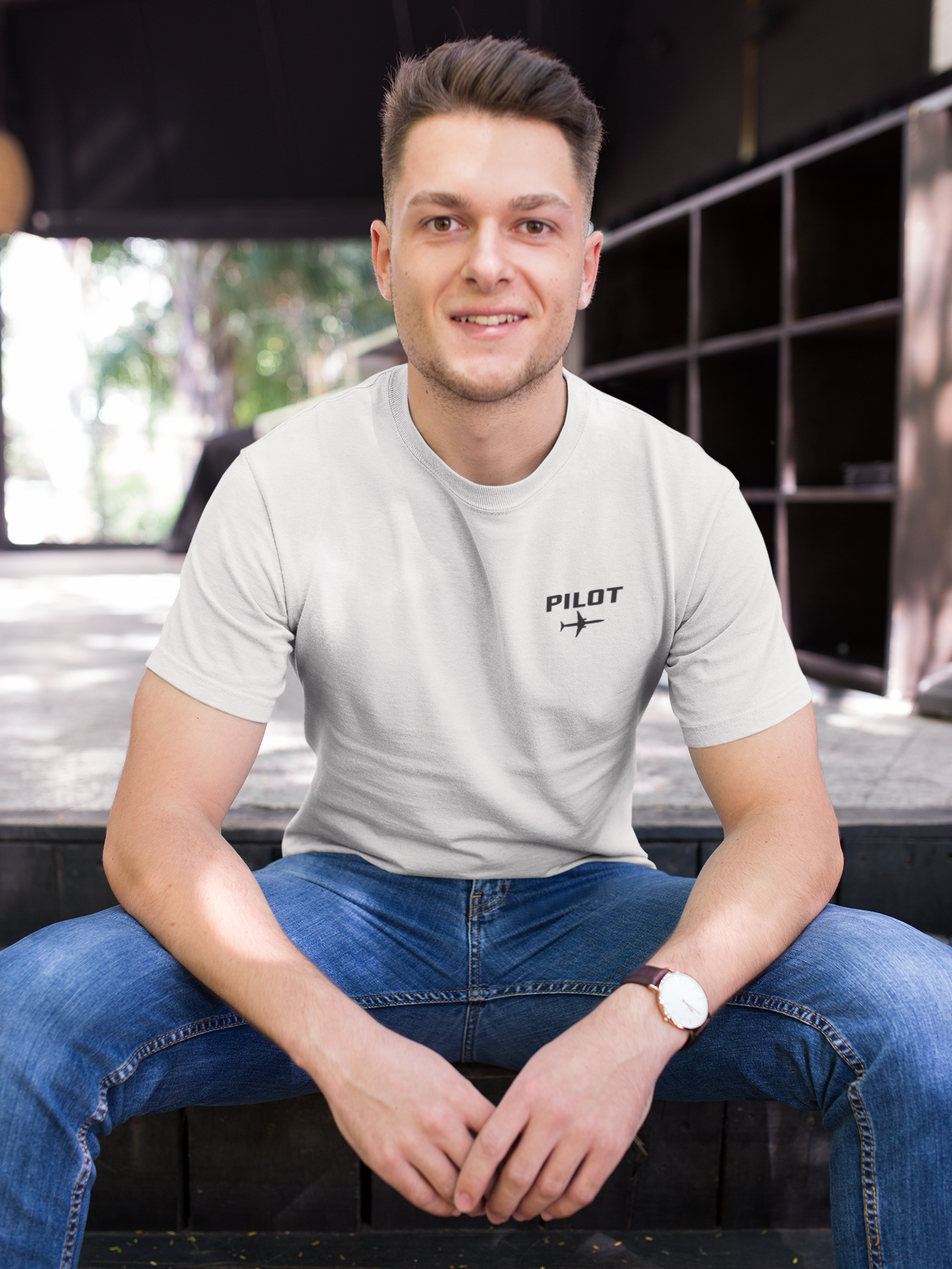 Pilot Pocket Design Pilot Mens Half Sleeves T-shirt- FunkyTeesClub