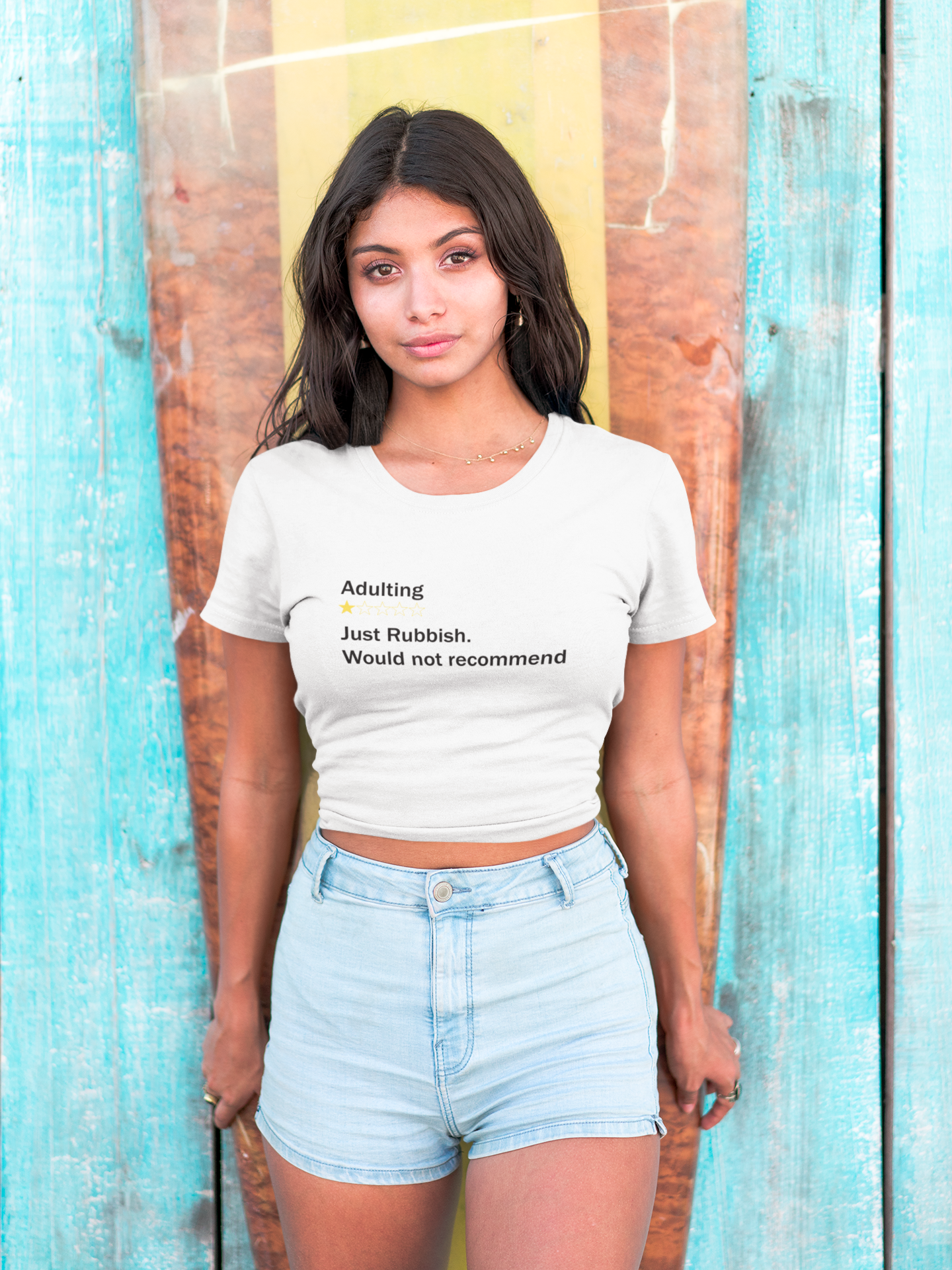 Adulting Rubbish Quotes Women Crop Top- FunkyTeesClub
