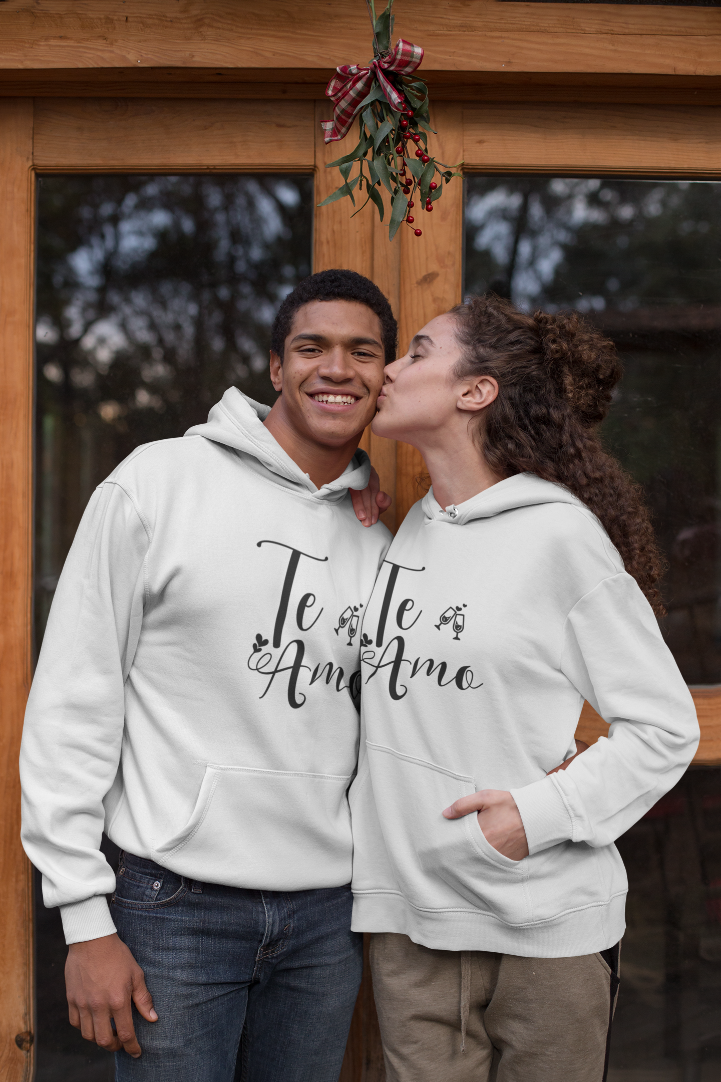 Te Amo Couple Hoodie-FunkyTeesClub