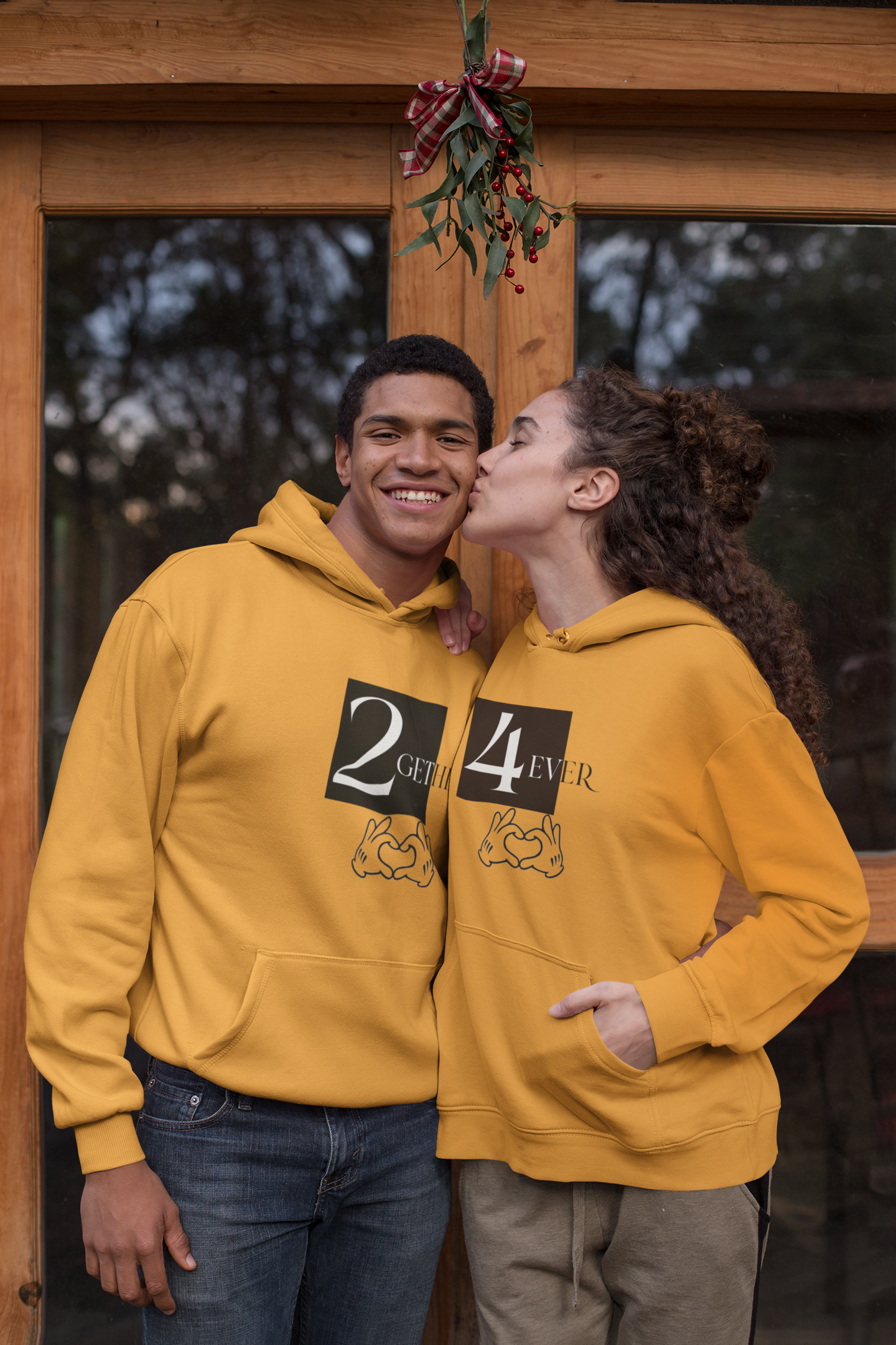 Together Forever Couple Hoodie-FunkyTeesClub