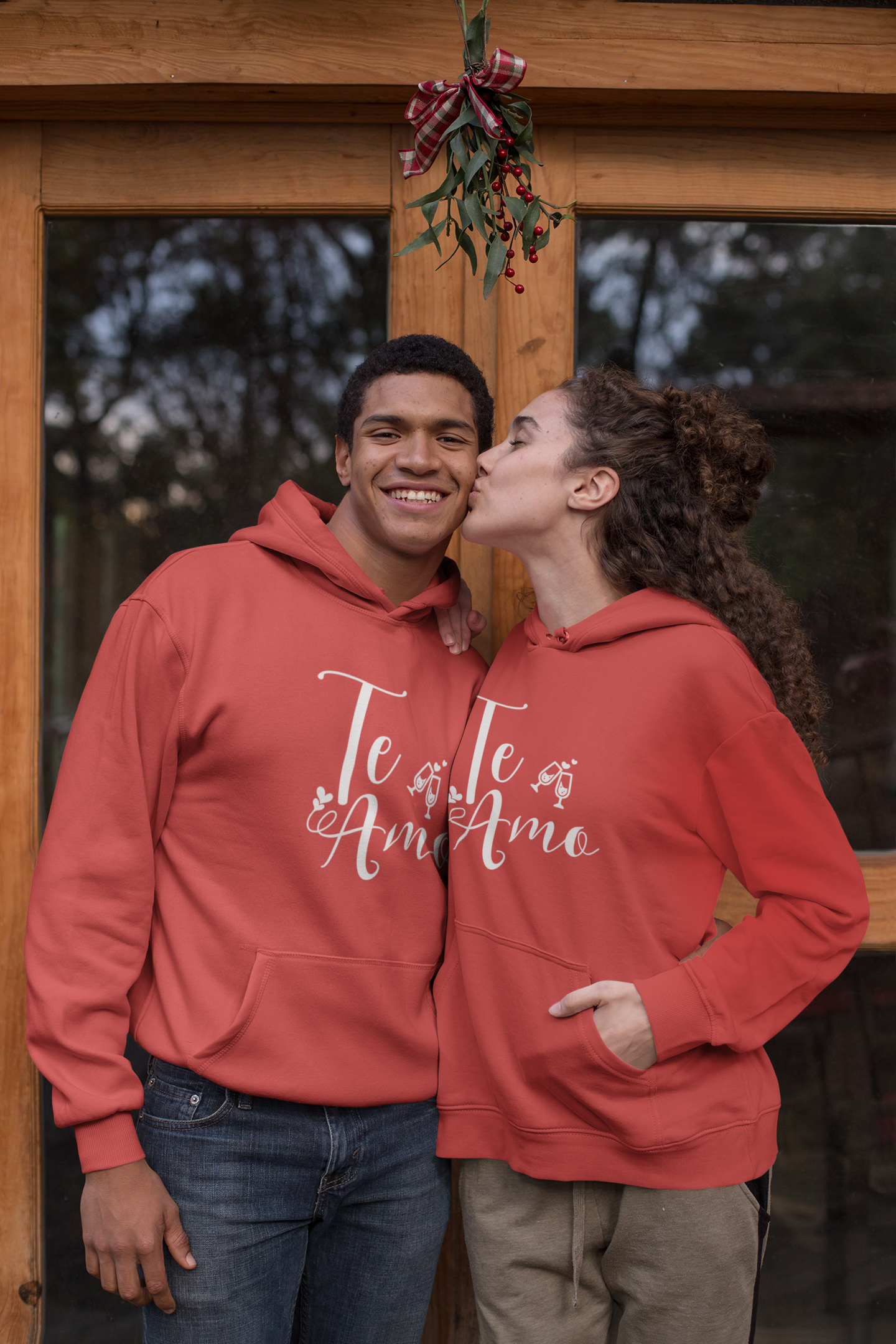 Te Amo Couple Hoodie-FunkyTeesClub