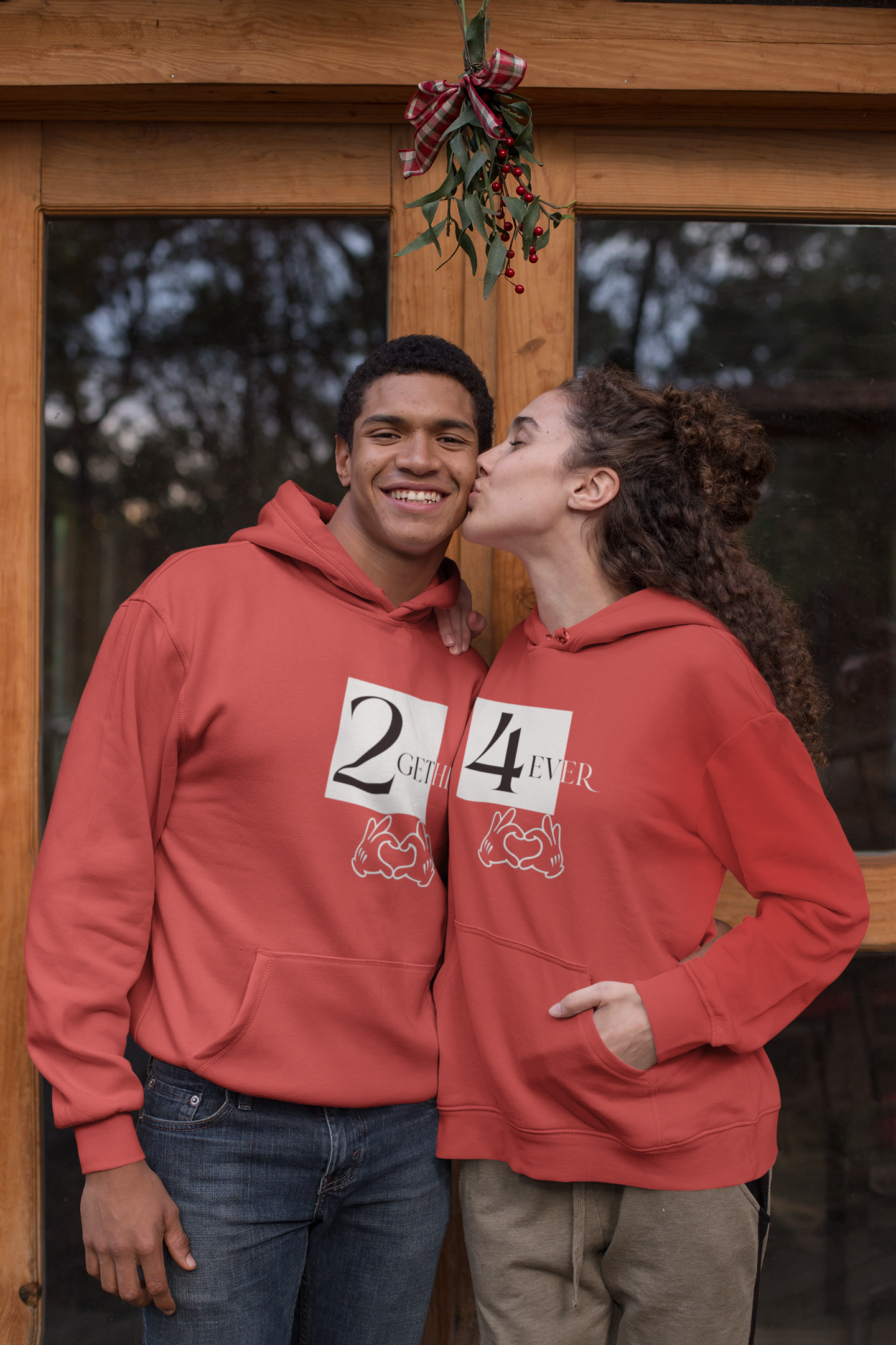 Together Forever Couple Hoodie-FunkyTeesClub