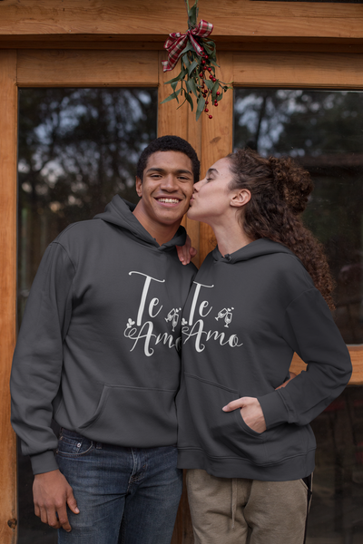 Te Amo Couple Hoodie-FunkyTeesClub