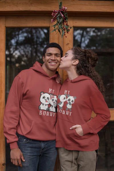 My Honey My Bunny Couple Hoodie-FunkyTeesClub