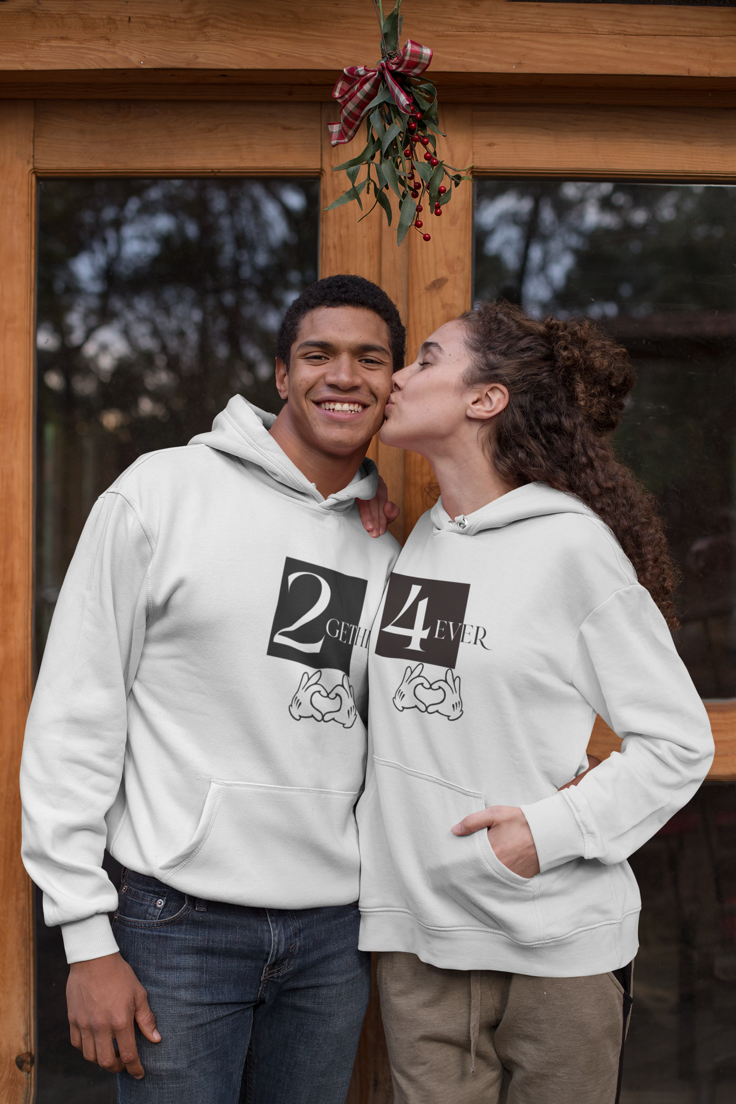 Together Forever Couple Hoodie-FunkyTeesClub