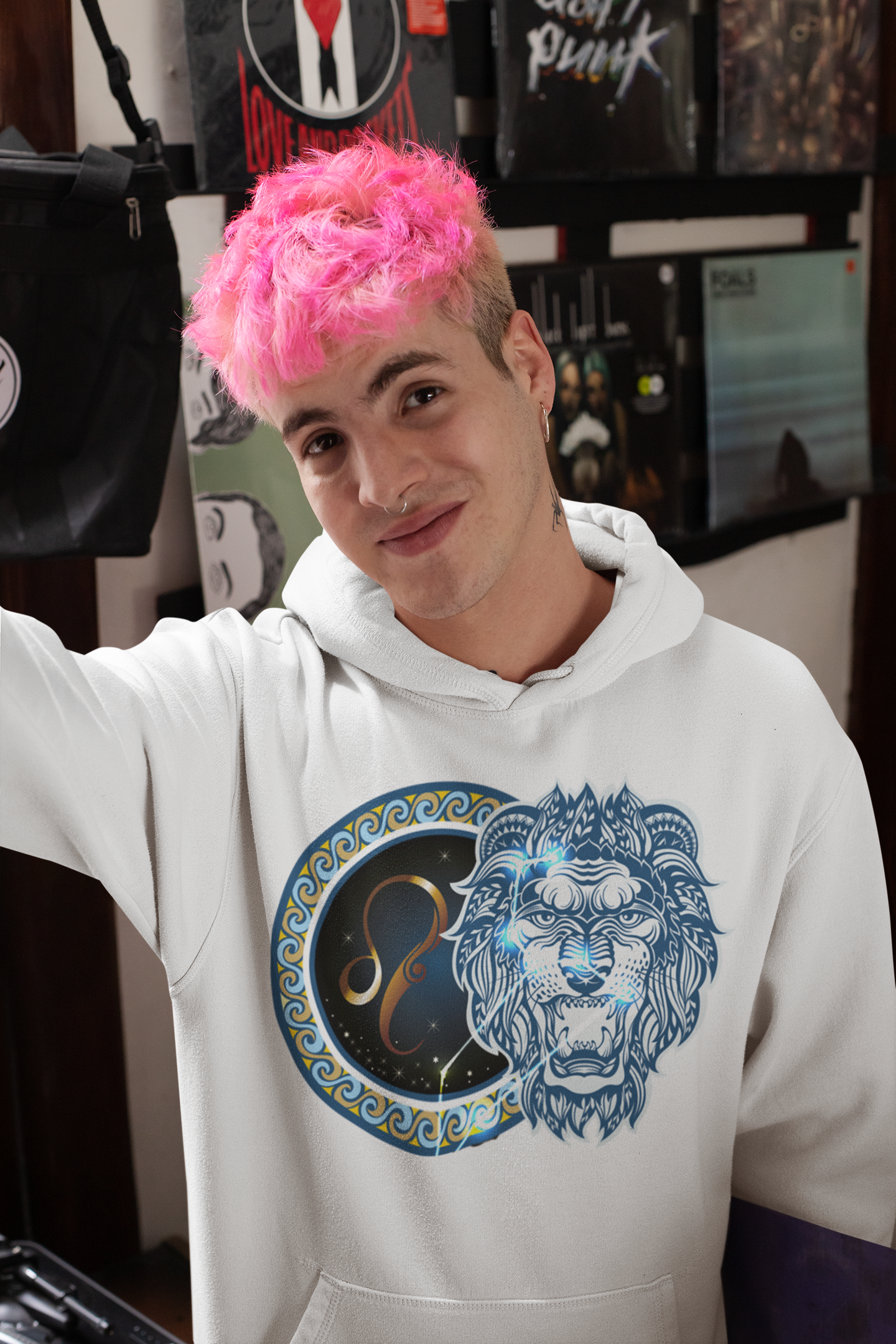 Leo Zodiac Sign Men Hoodies-FunkyTeesClub