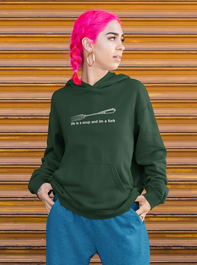 Life Is A Soup And Im Fork Hoodies for Women-FunkyTeesClub