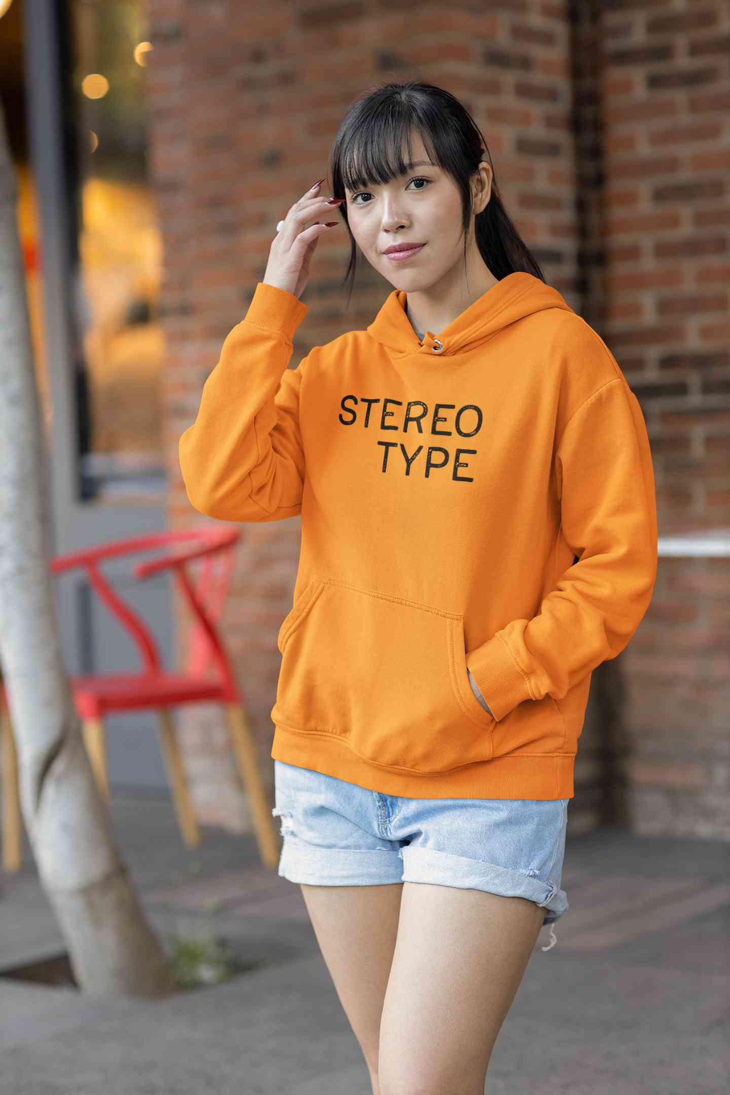 Stereotype Typography Hoodies for Women-FunkyTeesClub