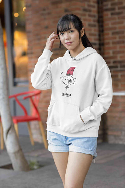 Shark Attitude Hoodies for Women-FunkyTeesClub