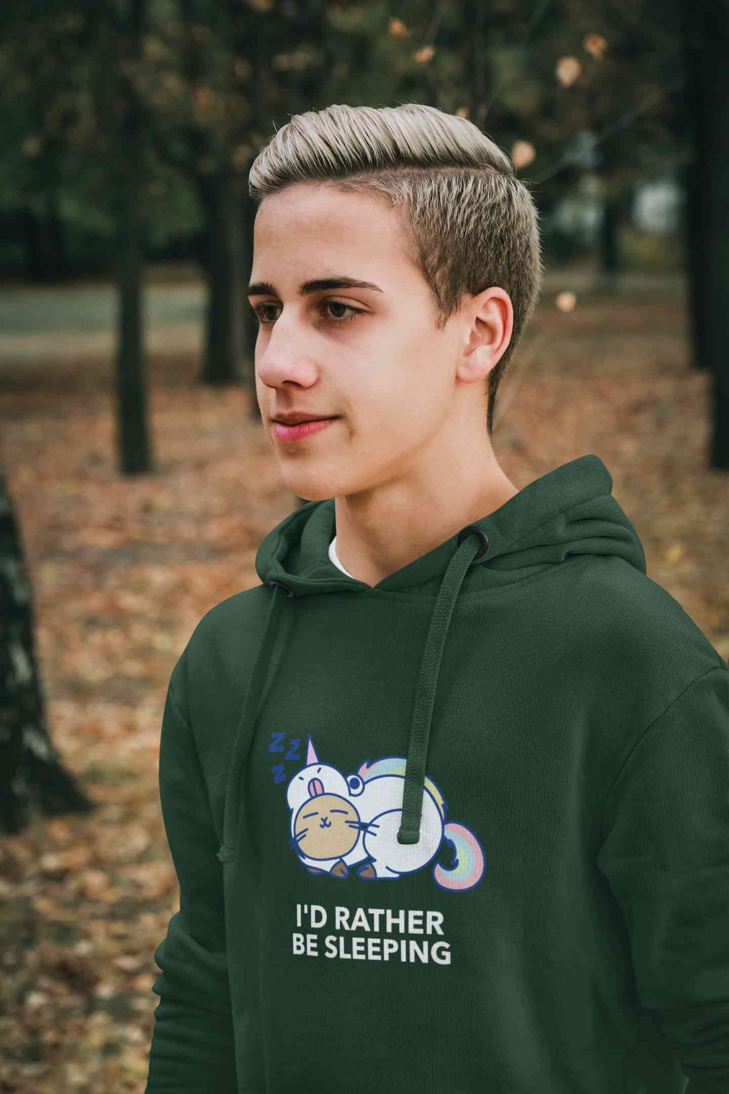 I Had Rather Be Sleeping Typography Men Hoodies-FunkyTeesClub