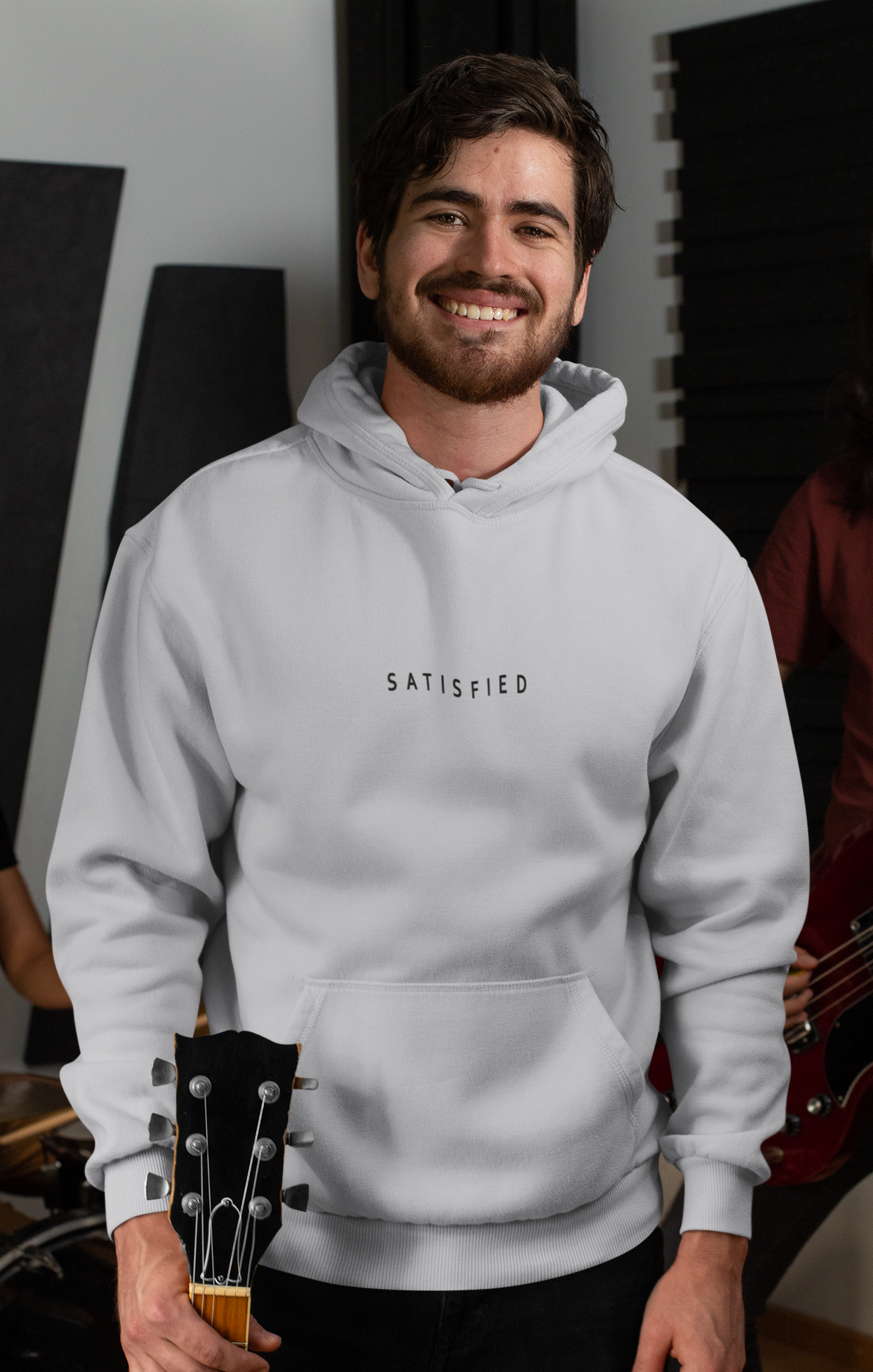 Satisfied Men Hoodies-FunkyTeesClub