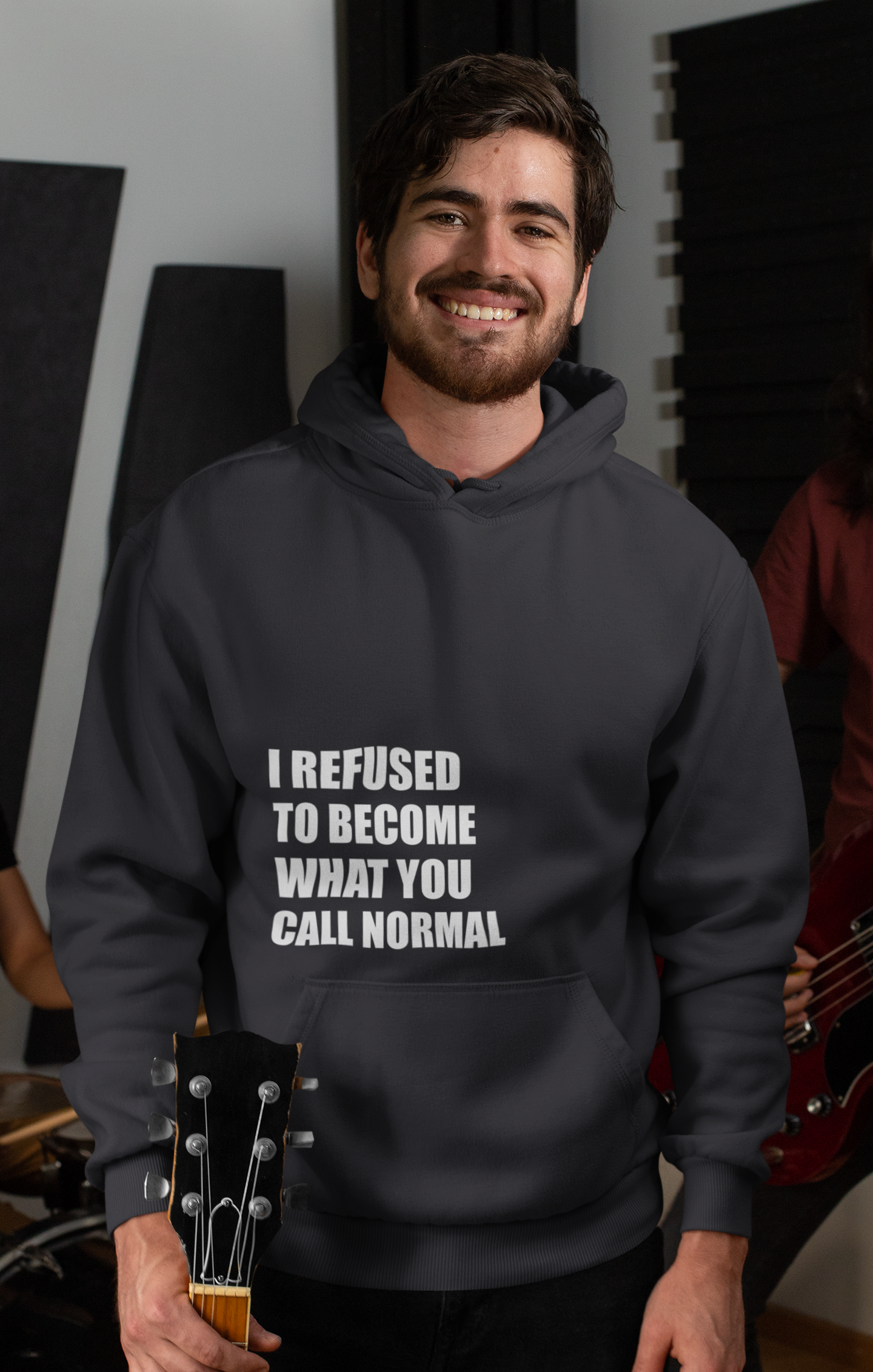 I Refused You To Become What You Will Call Normal Quotes Men Hoodies-FunkyTeesClub