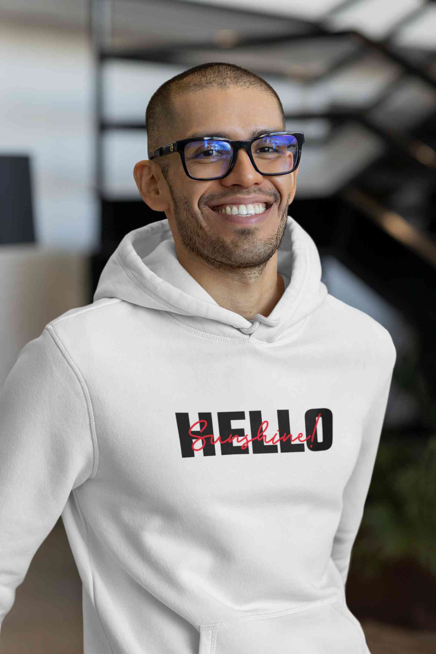 Hello Sunshine Minimals Men Hoodies-FunkyTeesClub