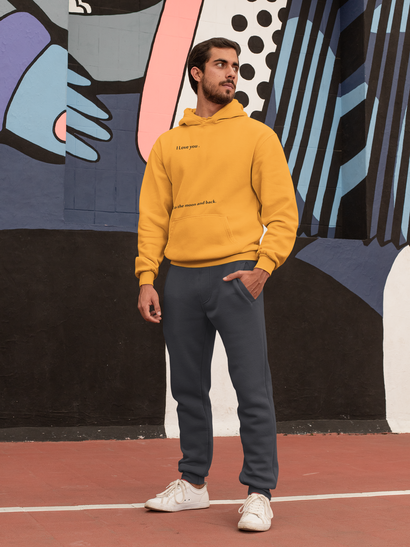 I Love You To The Moon And Back Men Hoodies-FunkyTeesClub
