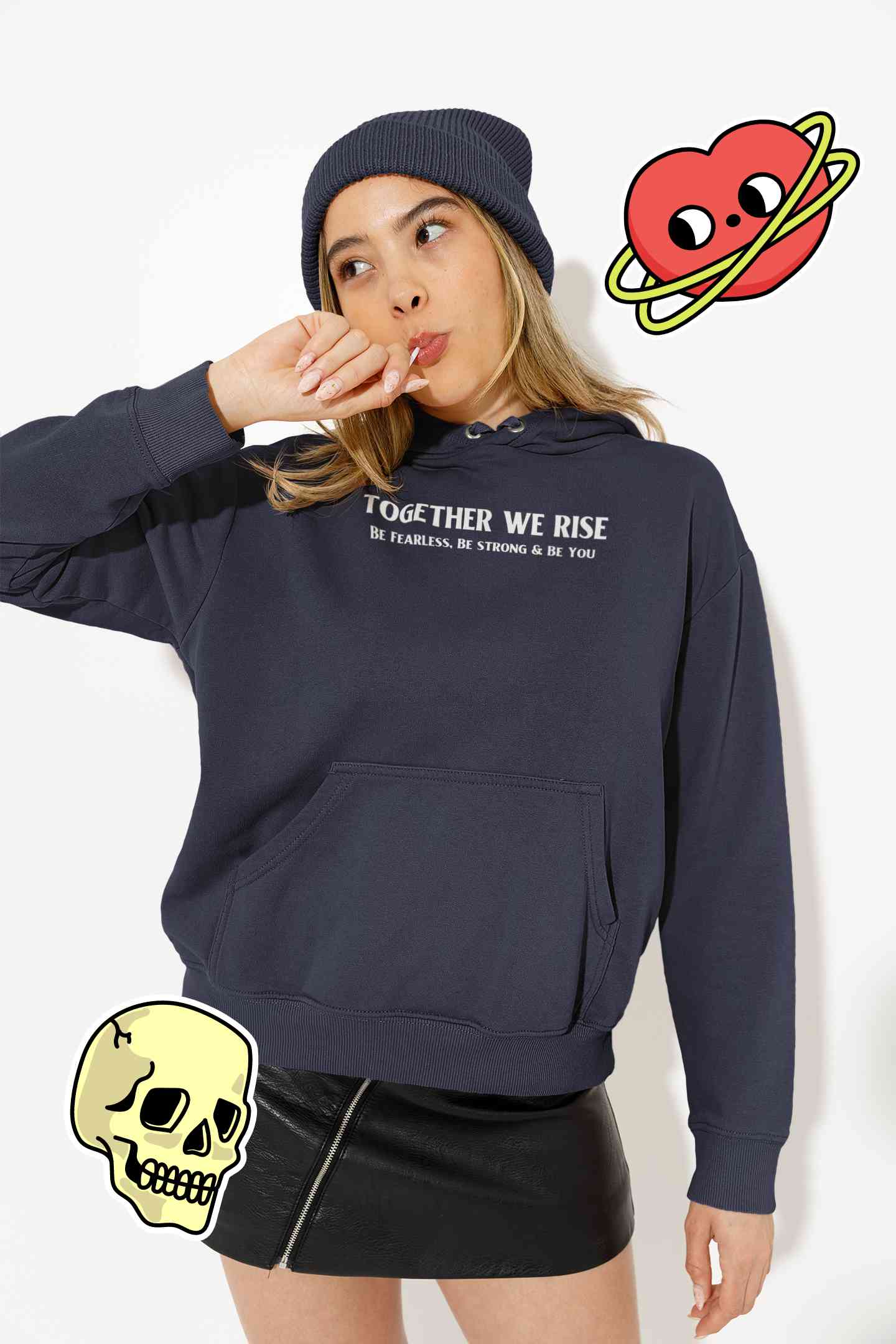 Together We Rise Be Strong Be Fearless And Be You Hoodies for Women-FunkyTeesClub