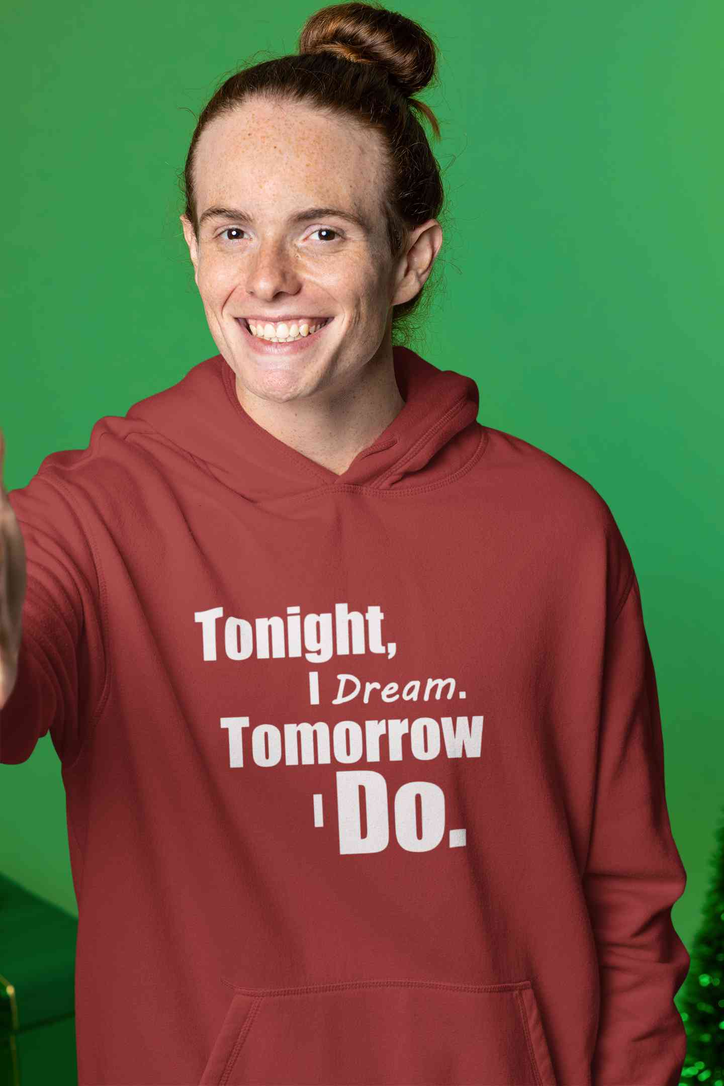 Tonight I Dream Tomorrow I Do Typography Men Hoodies-FunkyTeesClub