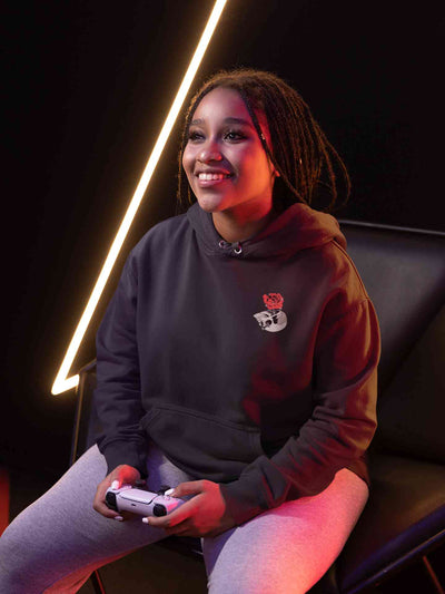 Skull Rose Hoodies for Women-FunkyTeesClub