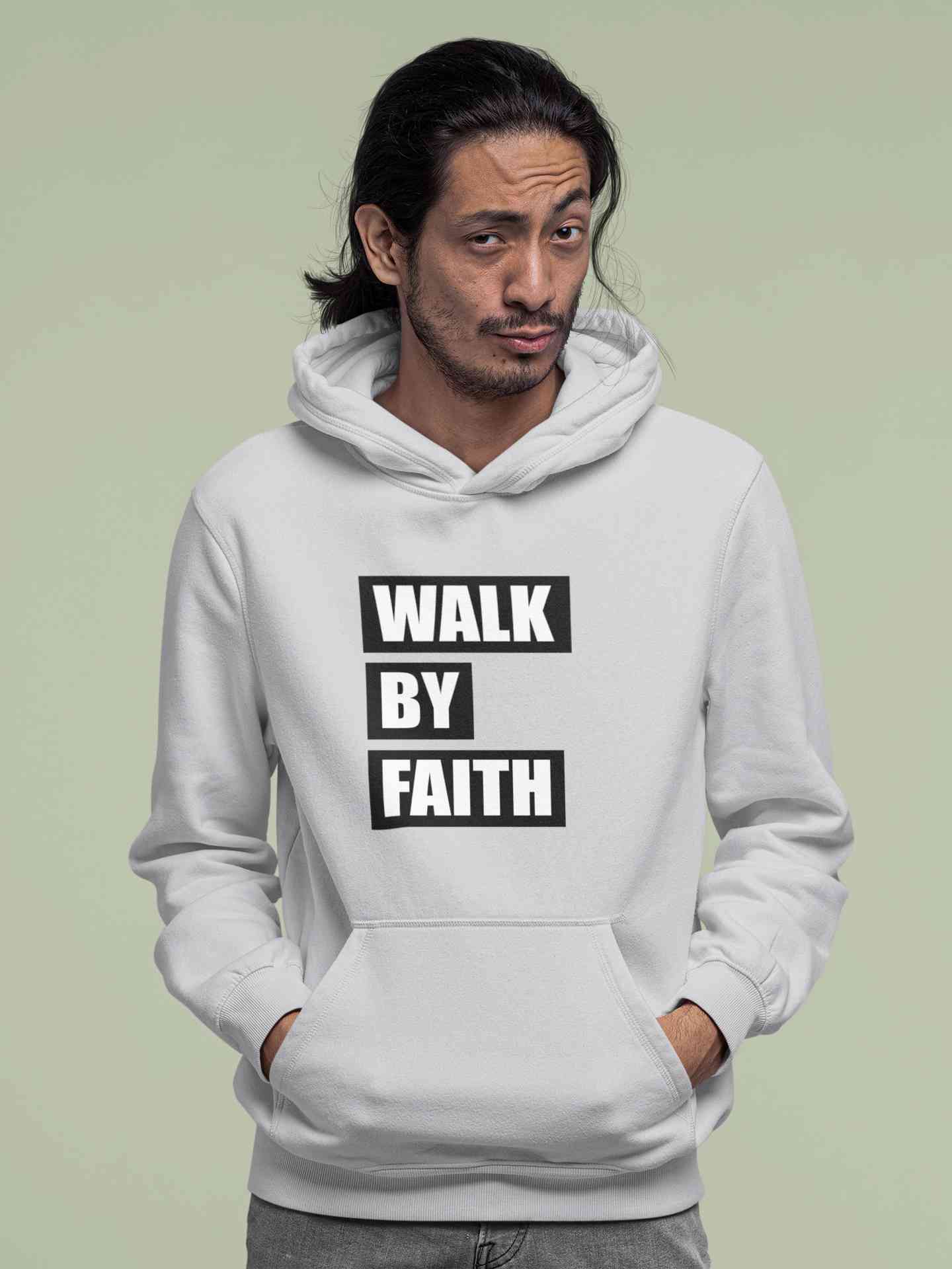 Walk By Faith Men Hoodies-FunkyTeesClub