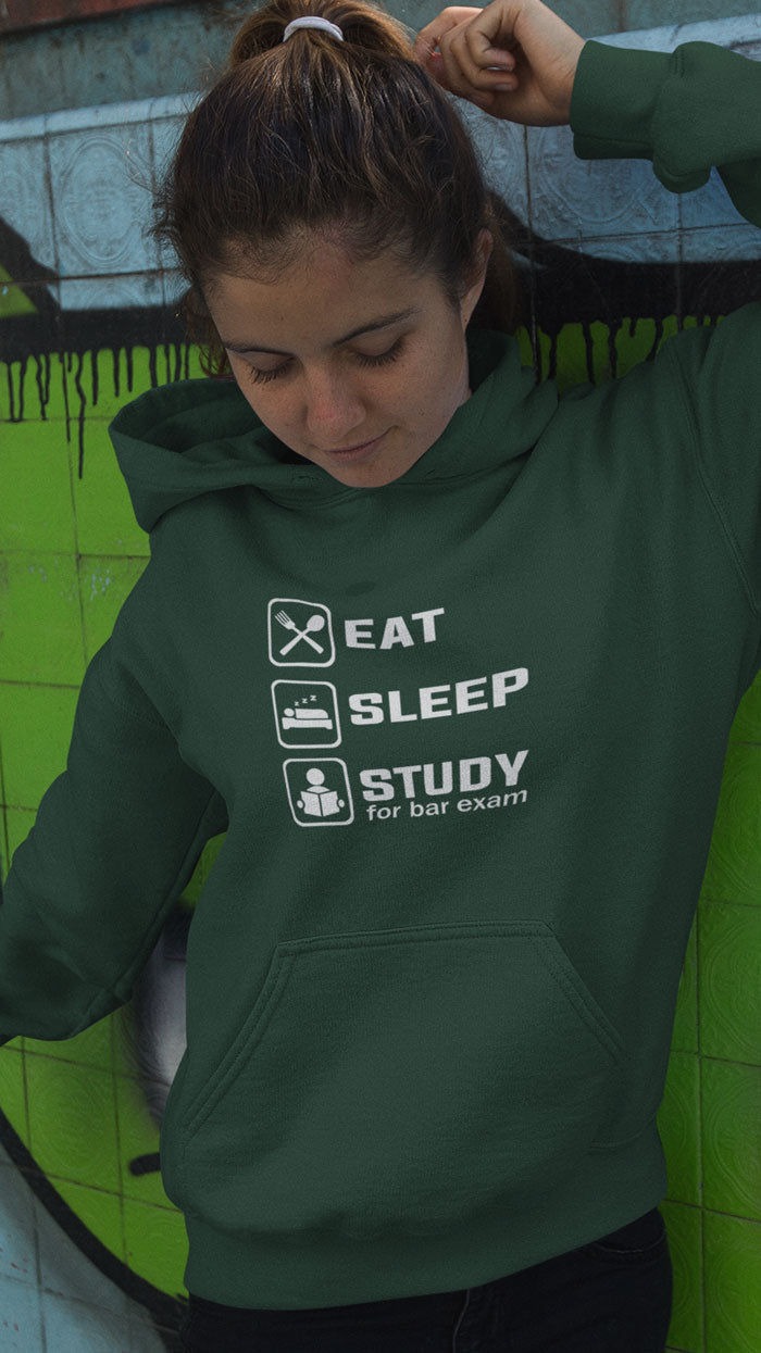 Eat Sleep Study Lawyer Hoodies for Women-FunkyTeesClub