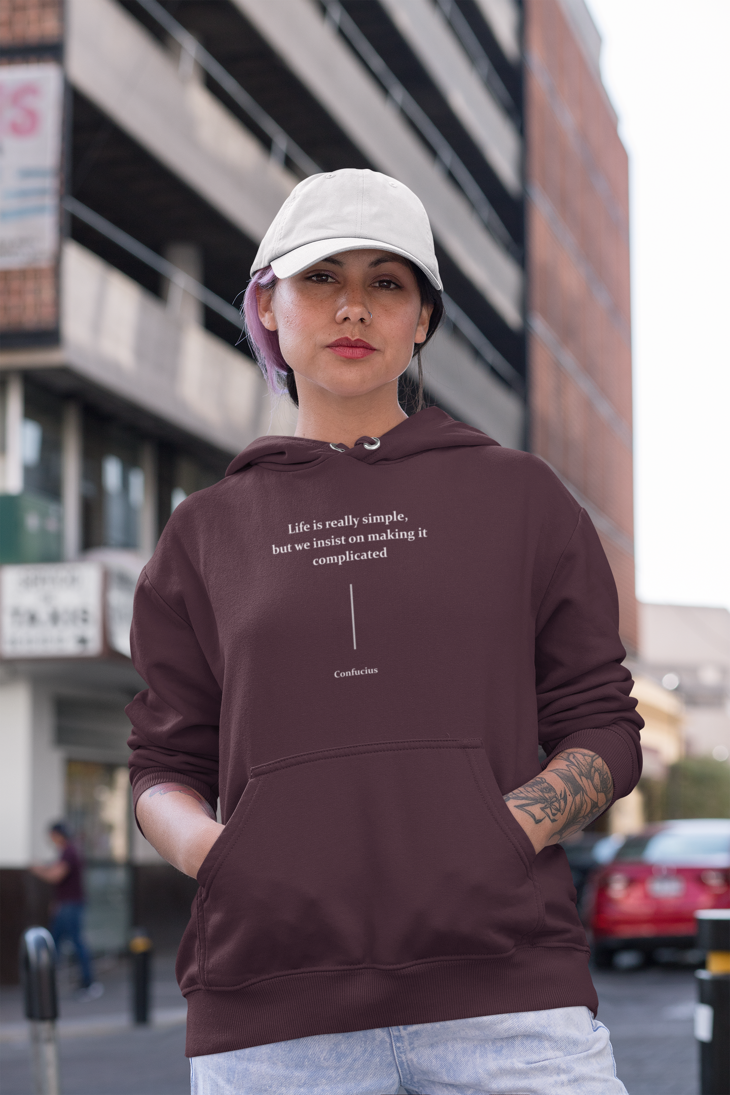Life Is Really Simple Quotes Hoodies for Women-FunkyTeesClub