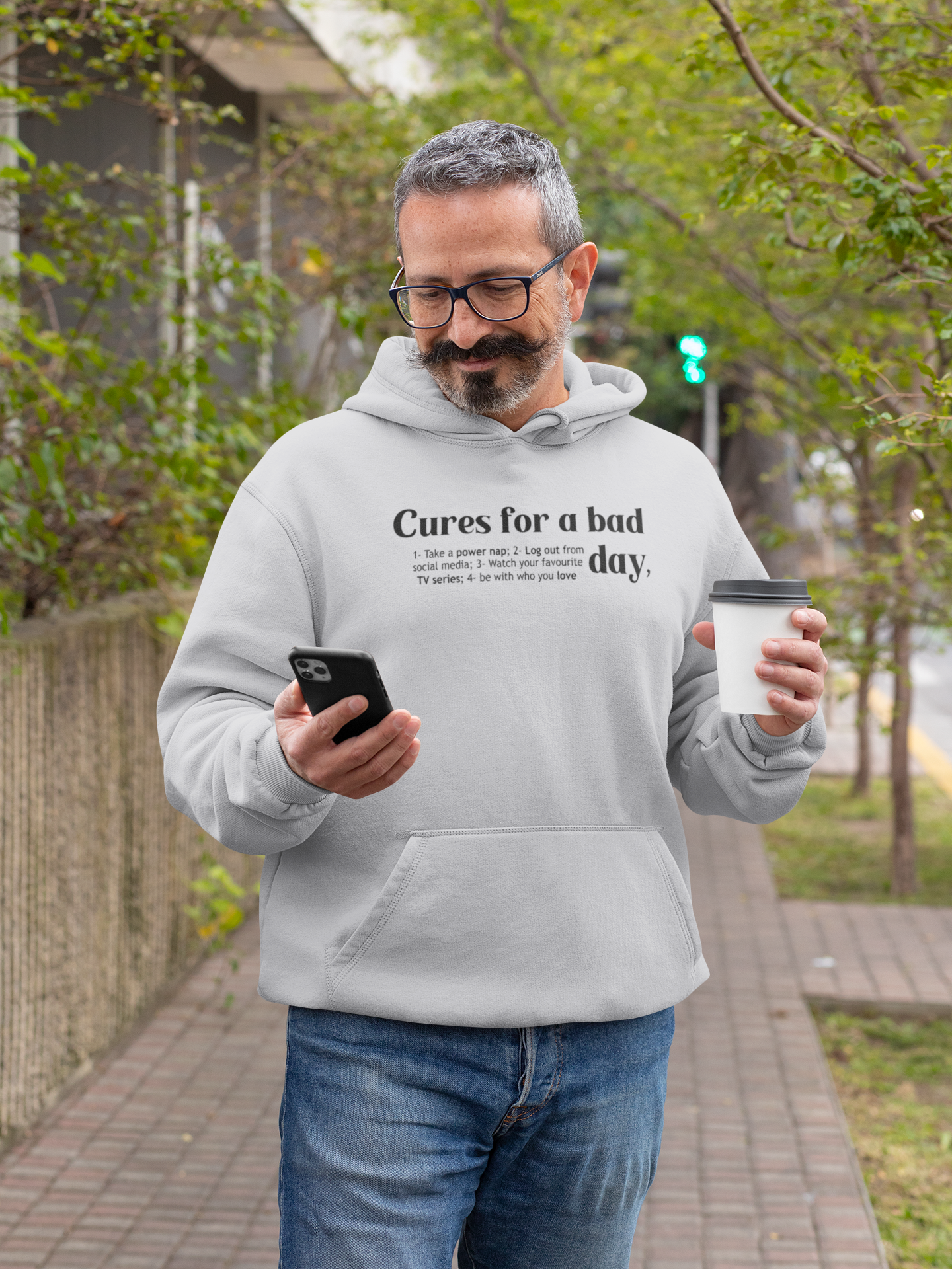 Cures For A Bad Quotes Men Hoodies-FunkyTeesClub