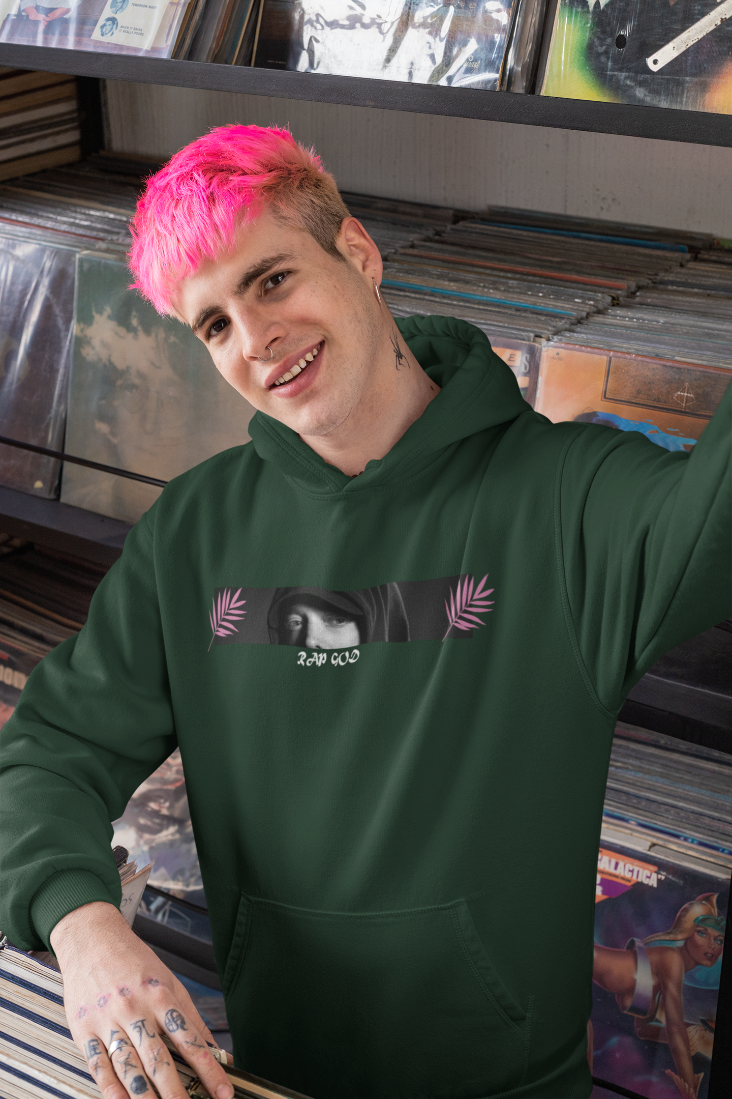 Rap God Men Hoodies-FunkyTeesClub