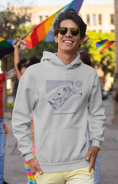 Its Too Early To Be This Stressed Funny Men Hoodies-FunkyTeesClub