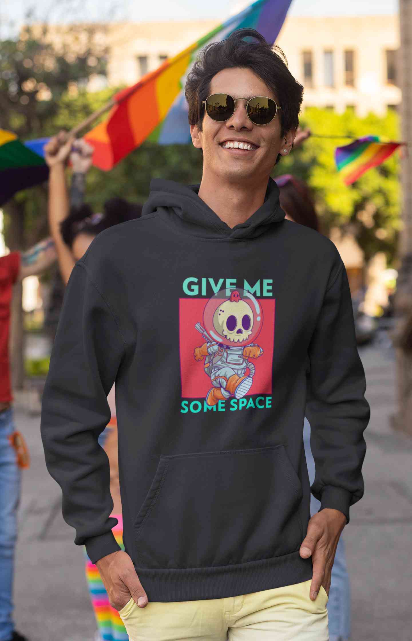 Give Me Some Space Men Hoodies-FunkyTeesClub