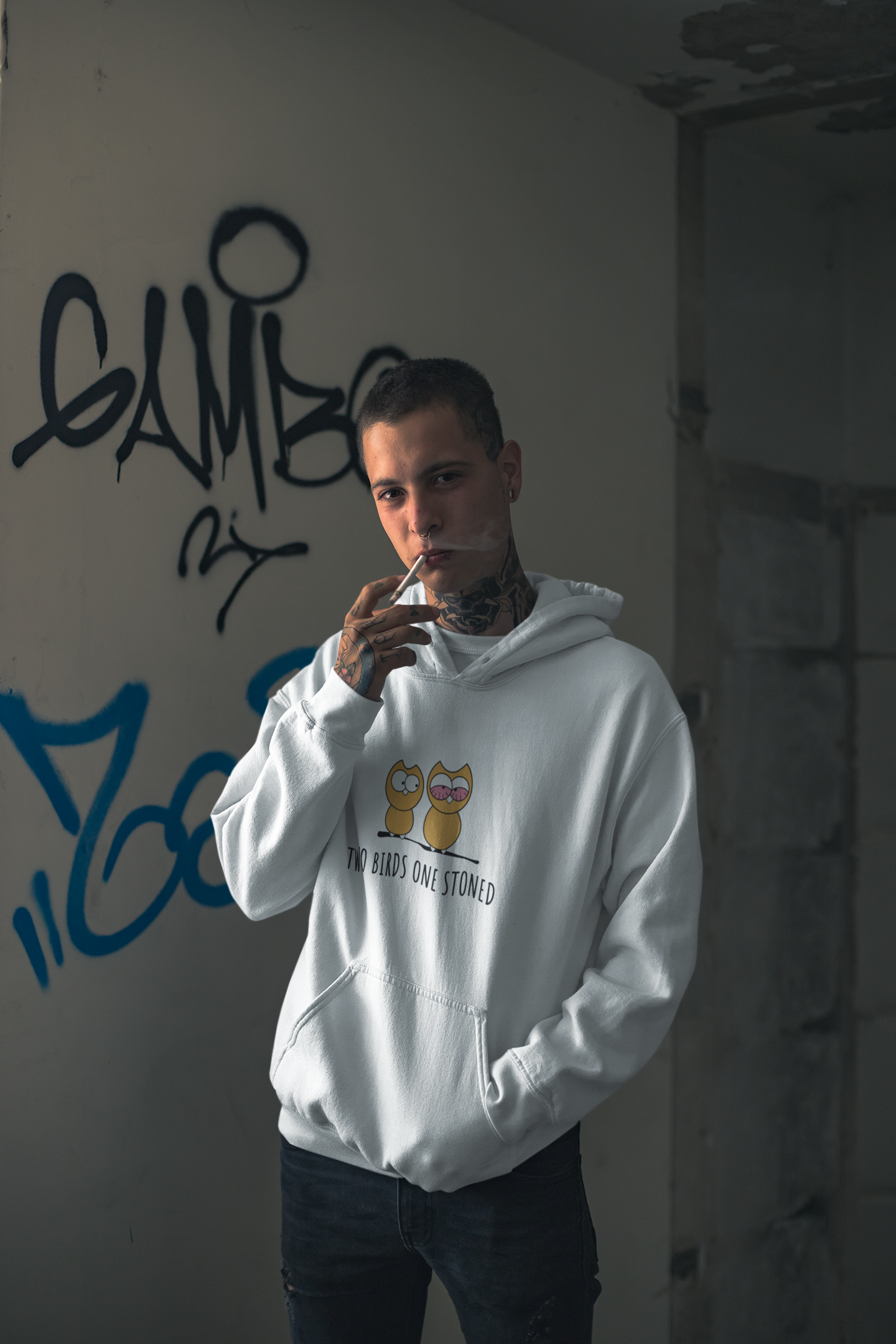 Stoned Bird Men Hoodies-FunkyTeesClub