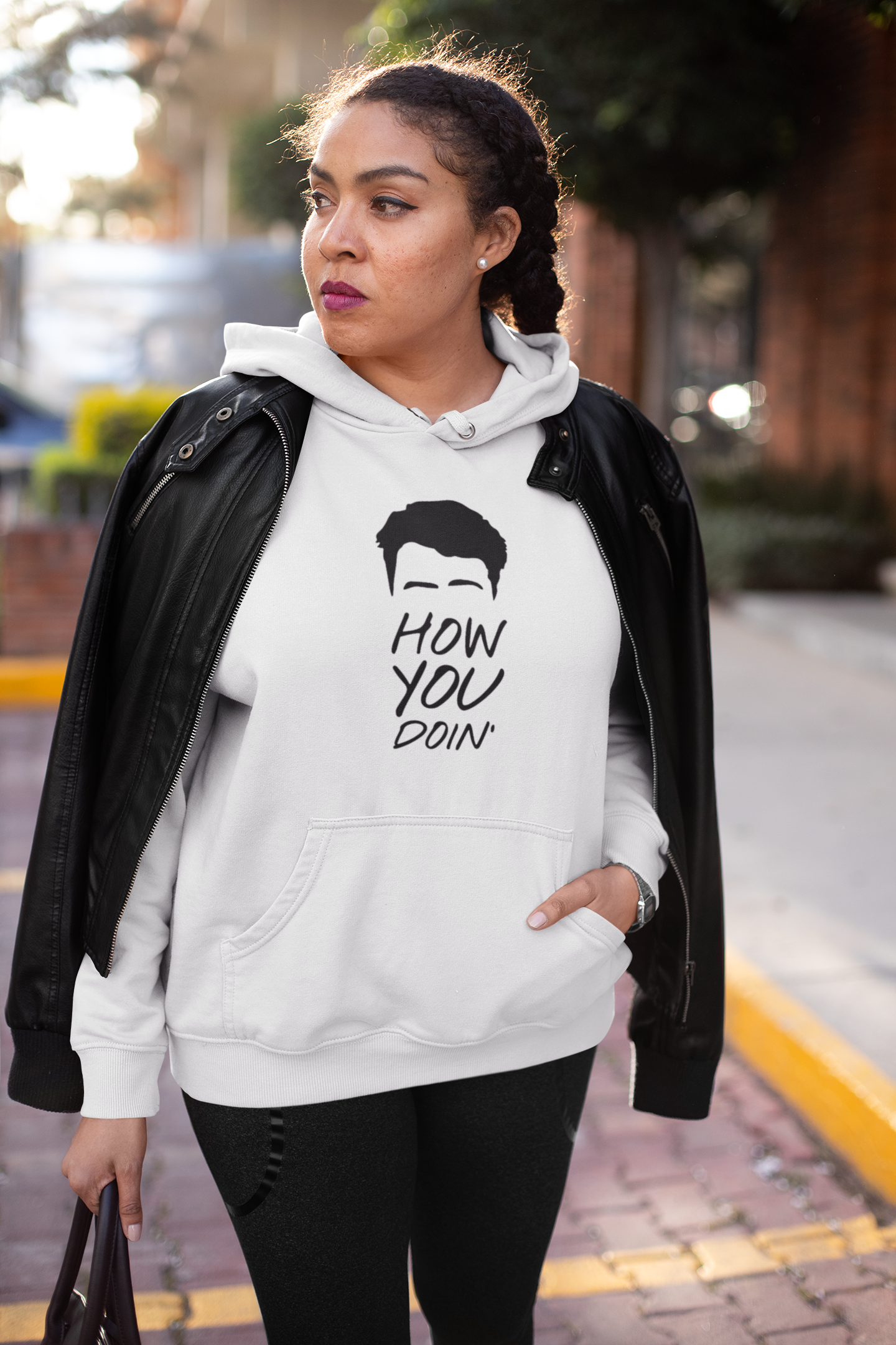 How You Doin Web Series Hoodies for Women-FunkyTeesClub