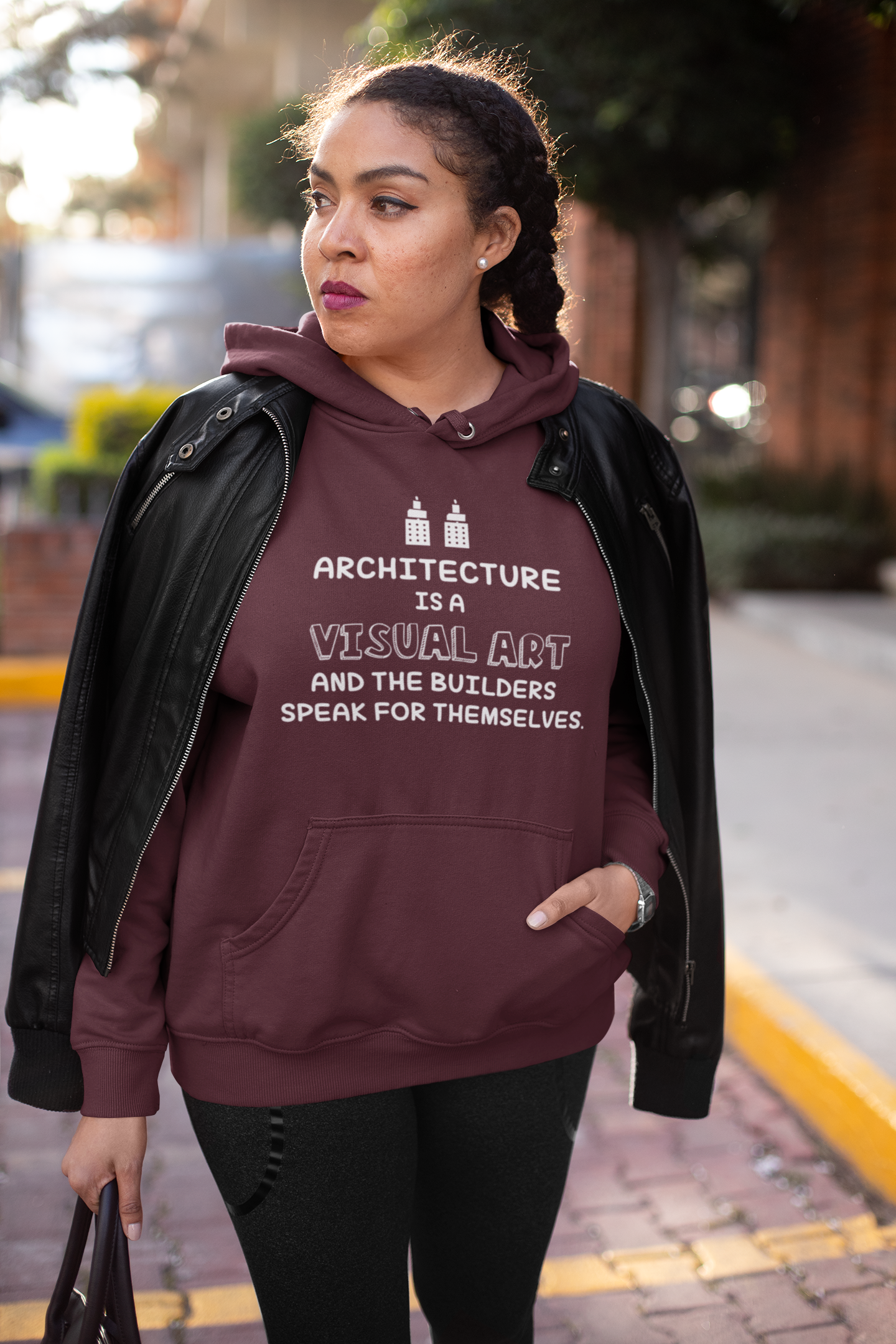 Architecture Visual Art Architect Profession Hoodies for Women-FunkyTeesClub