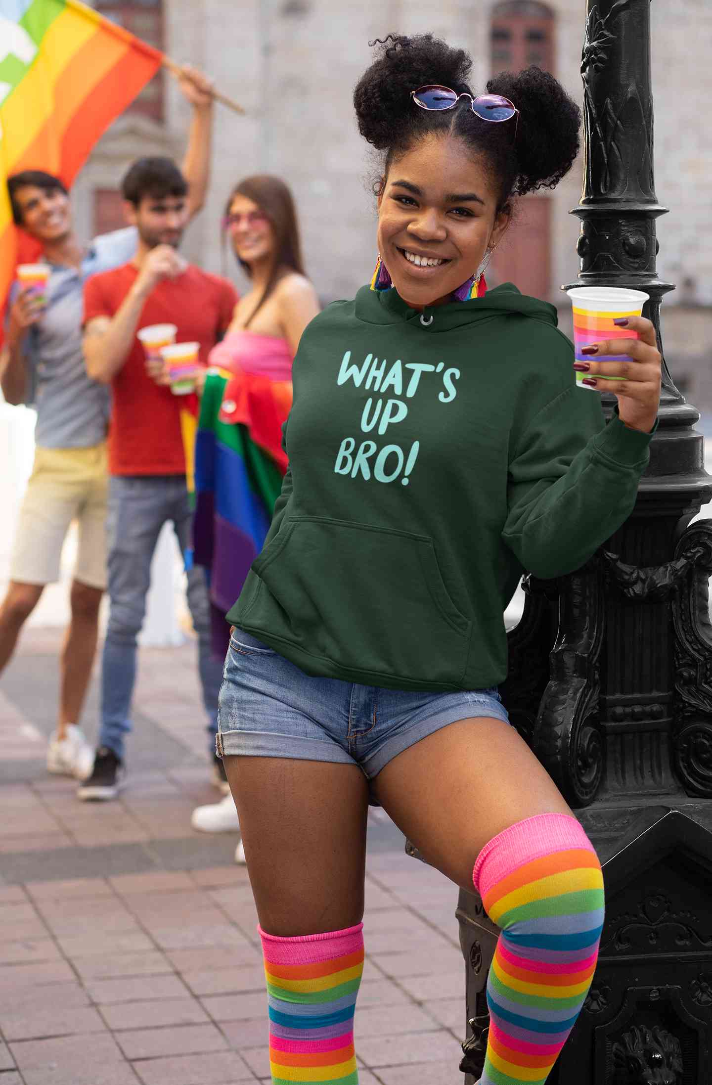 Whats Up Bro Hoodies for Women-FunkyTeesClub