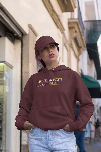 Professional Overthinker Hoodies for Women-FunkyTeesClub