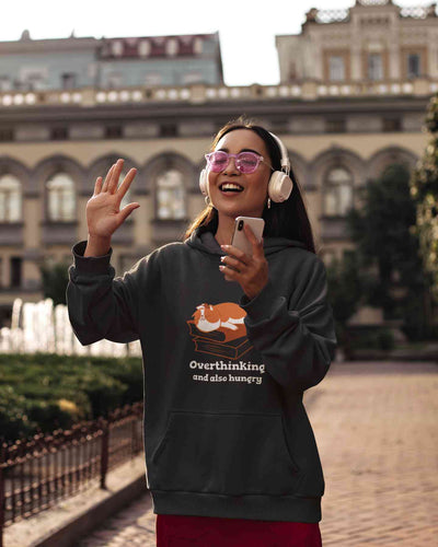 Overthinking And Also Hungry Hoodies for Women-FunkyTeesClub
