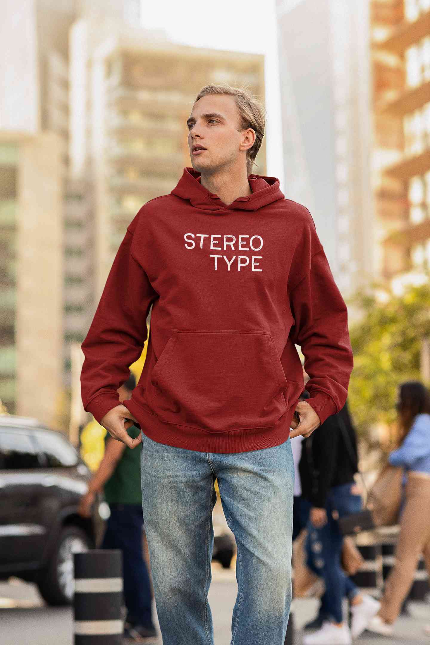 Stereotype Typography Men Hoodies-FunkyTeesClub