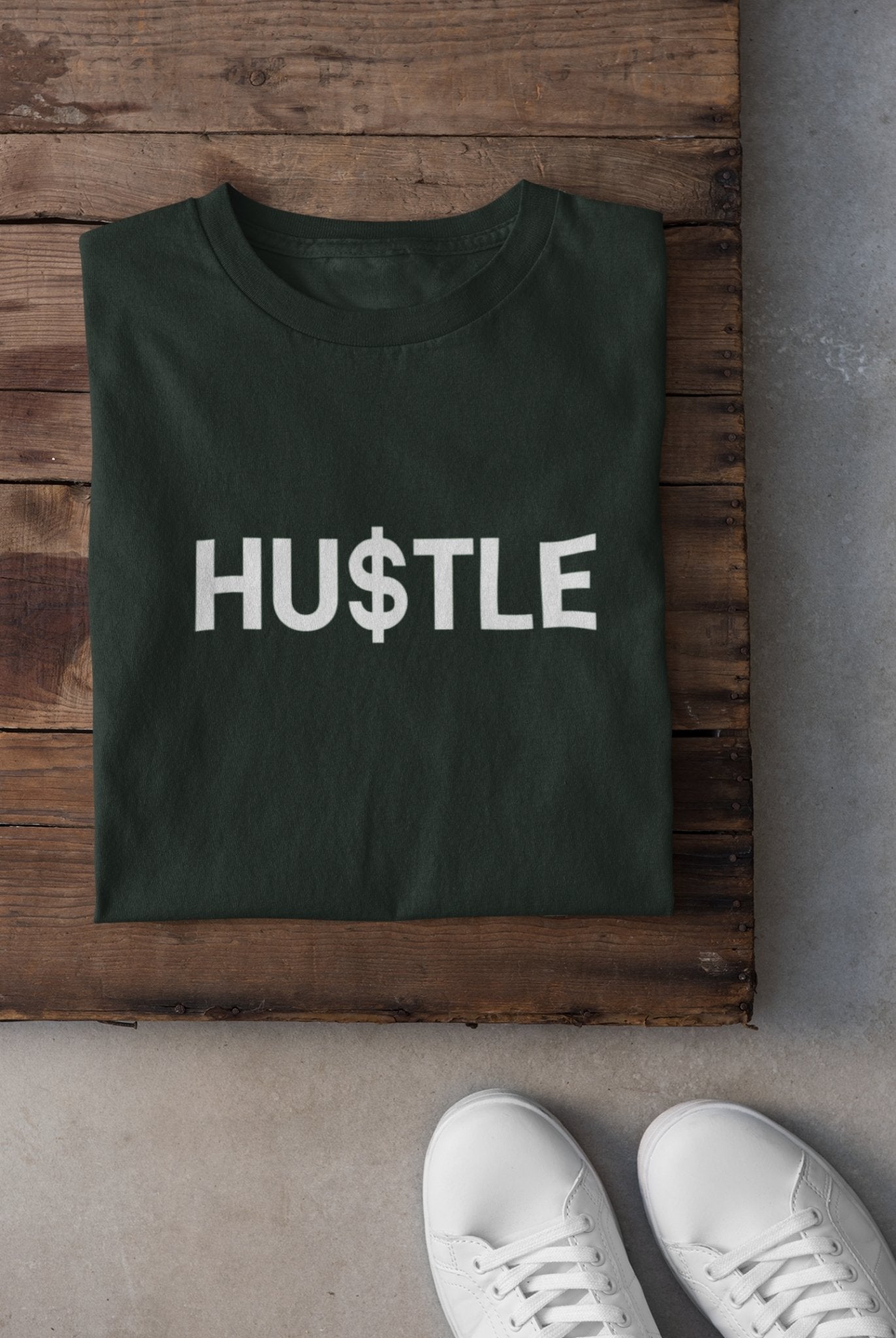 Hustle Teenpreneur Mens Half Sleeves T-shirt- FunkyTeesClub - Funky Tees Club